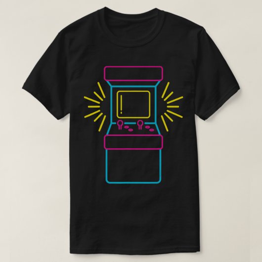Arcade Video Gamer Machine  80S 90S re T-shirt (Design voorkant)