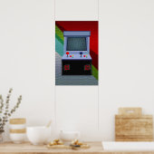 Arcade Videogame Joystick Kleurrijk Cool Wandkunst Poster (Keuken)