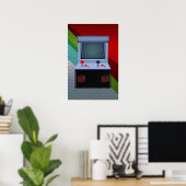 Arcade Videogame Joystick Kleurrijk Cool Wandkunst Poster (Thuiskantoor)