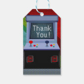 Arcade Videospel Geboorte Feestje Favor Cadeaulabel (Achterkant)
