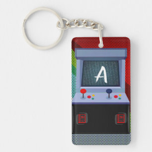 Arcade Videospel Joystick Persoonlijke Naam Sleutelhanger