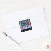 Arcade-videospel verjaardagsfeest cadeautje vierkante sticker (Envelop)