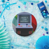 Arcade Videospel Verjaardagsfeest Papieren Bordje (Feest)