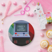 Arcade Videospel Verjaardagsfeest Papieren Bordje (Feest)