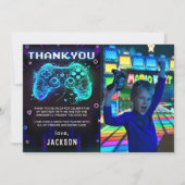 Arcade Videospel Verjaardagsfoto Bedankt Kaart (Voorkant)