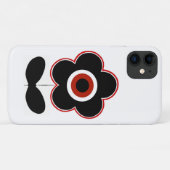 Arcades Retro Black Red Flower Power-draagtas Case-Mate iPhone Case (Achterkant (horizontaal))