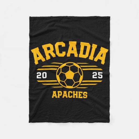 Arcadia Apaches Soccer Byll 2025  Fleece Deken (Voorkant)