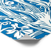 Arcadia Blue Floral Wallpaper van mei Morris Poster (Hoek)