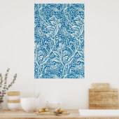 Arcadia Blue Floral Wallpaper van mei Morris Poster (Keuken)