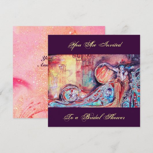 ARCADIA - BUTTERFLY PLANT Blue Red Pink Champagne Kaart (Voorkant / Achterkant)