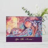 ARCADIA - BUTTERFLY PLANT Blue Red Pink Gold Metal Kaart (Staand voorkant)