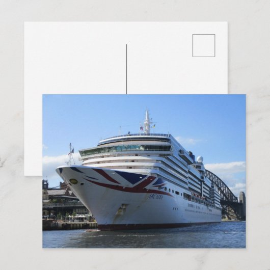 Arcadia Docked bij Circular Quay Briefkaart (Voorkant / Achterkant)