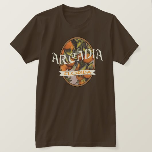 Arcadia Florida oranje boomstijl T-shirt (Design voorkant)