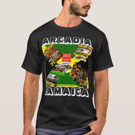 ARCADIA JAMAICA Basis Donkere T-shirt (Voorkant)