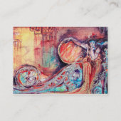 ARCADIA, MAGIC GOLD FLORAL SPARKLES Red Pink Green Visitekaartje (Achterkant)