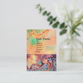ARCADIA, MAGIC GOLD FLORAL SPARKLES Red Pink Green Visitekaartje (Staand voorkant)
