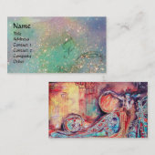 ARCADIA/MAGIC GOLD SPARKLES Blue Green, Blauwgroen Visitekaartje (Voorkant / Achterkant)