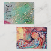 ARCADIA/MAGIC GOLD SPARKLES Blue Green, Blauwgroen Visitekaartje (Voorkant / Achterkant)