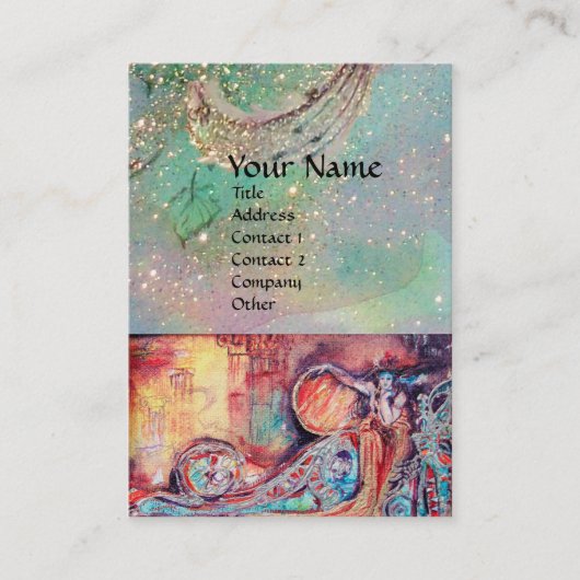 ARCADIA/MAGIC GOLD SPARKLES Blue Green, Blauwgroen Visitekaartje (Voorkant)