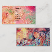 ARCADIA/MAGIC GOLD SPARKLES Roze groen Visitekaartje (Voorkant / Achterkant)