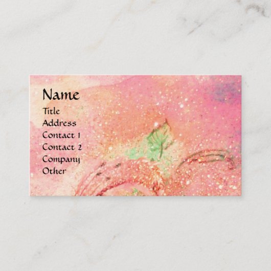 ARCADIA/MAGIC GOLD SPARKLES Roze groen Visitekaartje (Voorkant)