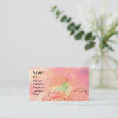 ARCADIA/MAGIC GOLD SPARKLES Roze groen Visitekaartje (Staand voorkant)