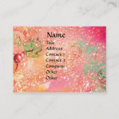 ARCADIA / MAGISCH GOUD BLOEMEN SPARKLES Roze Groen Visitekaartje (Voorkant)