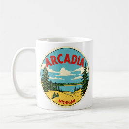 Arcadia Michigan  Lake Uitzicht Koffiemok