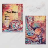 ARCADIA, Red Blue Silver Abstract Visitekaartje (Voorkant / Achterkant)