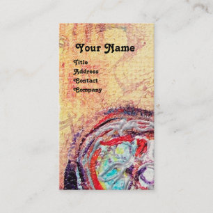 ARCADIA, Red Blue Yellow Silver Abstract Visitekaartje