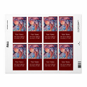 ARCADIA, Red Pink Blue Gold Etiket (Full Sheet)