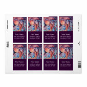 ARCADIA, Red Pink Blue Paars Gold Etiket (Full Sheet)