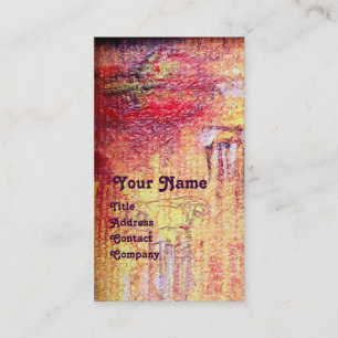 ARCADIA, Red Yellow Blue Silver Abstract Visitekaartje