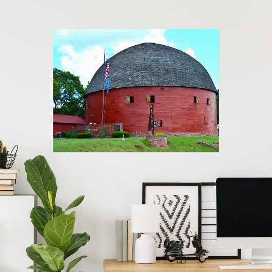 Arcadia Round Barn Poster (Thuiskantoor)