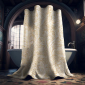 Arcadia William Morris Hawthorn Leaves Pattern Douchegordijn