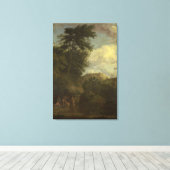 Arcadiaans Landschap met Diana Bathing, Johannes G Canvas Afdruk (Insitu (Houten vloer))