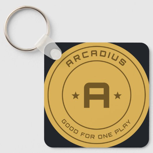 Arcadius Arcadespel Token Sleutelhanger (Voorkant)