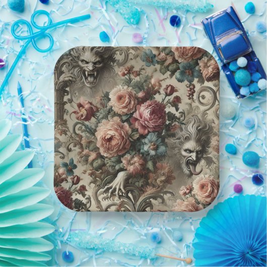 🩸 Arcane Altars – Gothic Victorian Papieren Bordje (Feest)