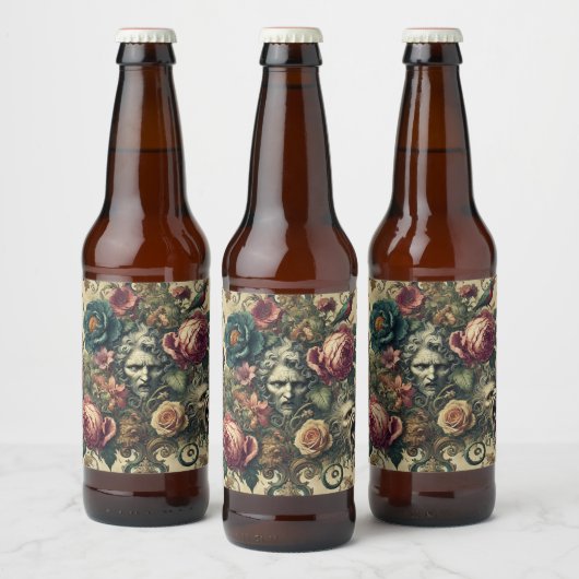 Arcane Atelier – Gotisch barok Sierkussen Bier Etiket (Flessen)