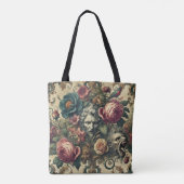 Arcane Atelier – Signature Gothic Floral All-Over Tote Bag (Achterkant)