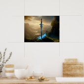 Arcane Edge: Betoverd zwaard Poster (Keuken)