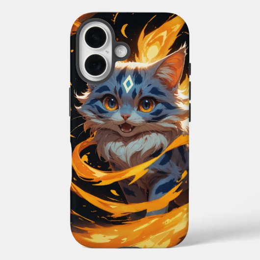 Arcane Ember: het gevlamde katje Case-Mate iPhone Case (Achterkant)