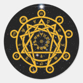 Arcane Enneagram Ronde Sticker (Voorkant)