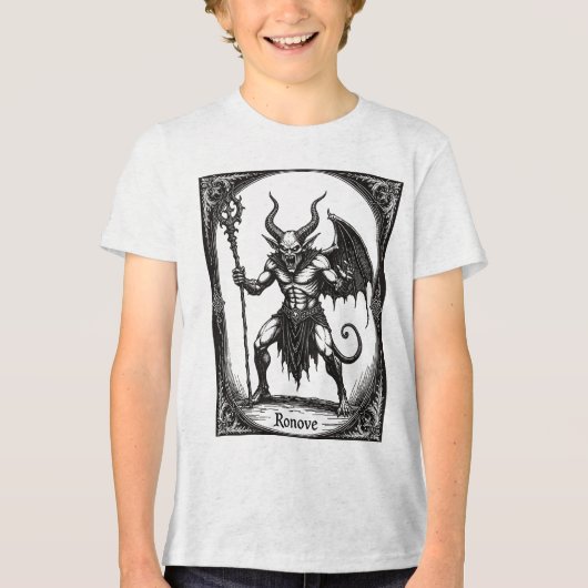 Arcane Majesteit Ronove Ontslagen Tri-Blend Shirt (Voorkant)