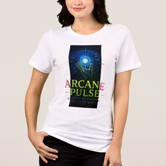 Arcane Pulse | Alleen donkere vibes Tri-Blend Shirt (Voorkant)