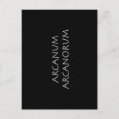 Arcanum arcanorum briefkaart (Voorkant)