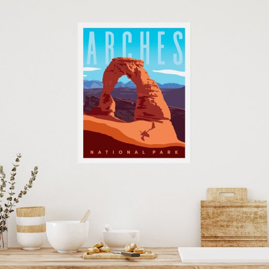 Arcering National Park Travel Poster Print (Keuken)