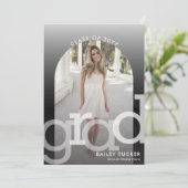 Arch 2-foto Ombre Afstuderen aankondiging (Staand voorkant)