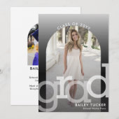 Arch 2-foto Ombre Afstuderen aankondiging (Voorkant / Achterkant)