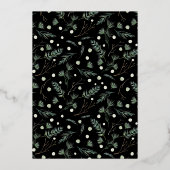 Arch 3 Foto gehuwd en prettige Folie feestdag Folie Uitnodiging (Achterkant)